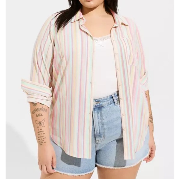 TORRID Lizzie Button Up Long Sleeve Shirt - Picture 4 of 10